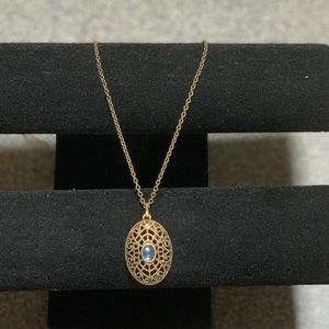 pendant necklace with blue diamond 💎